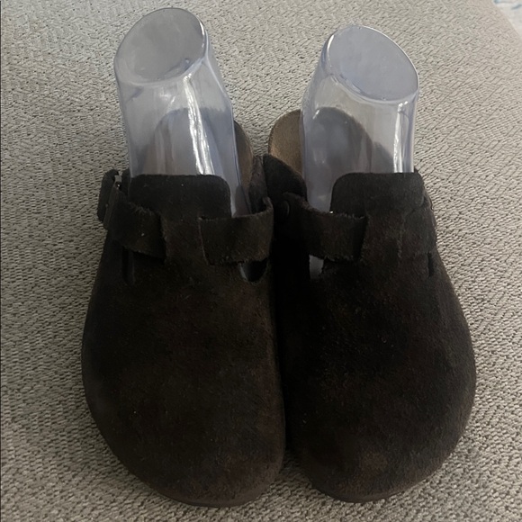 Birkenstock Boston Mocha Soft Footbed Suede Leather Clogs size 37 - Picture 1 of 10